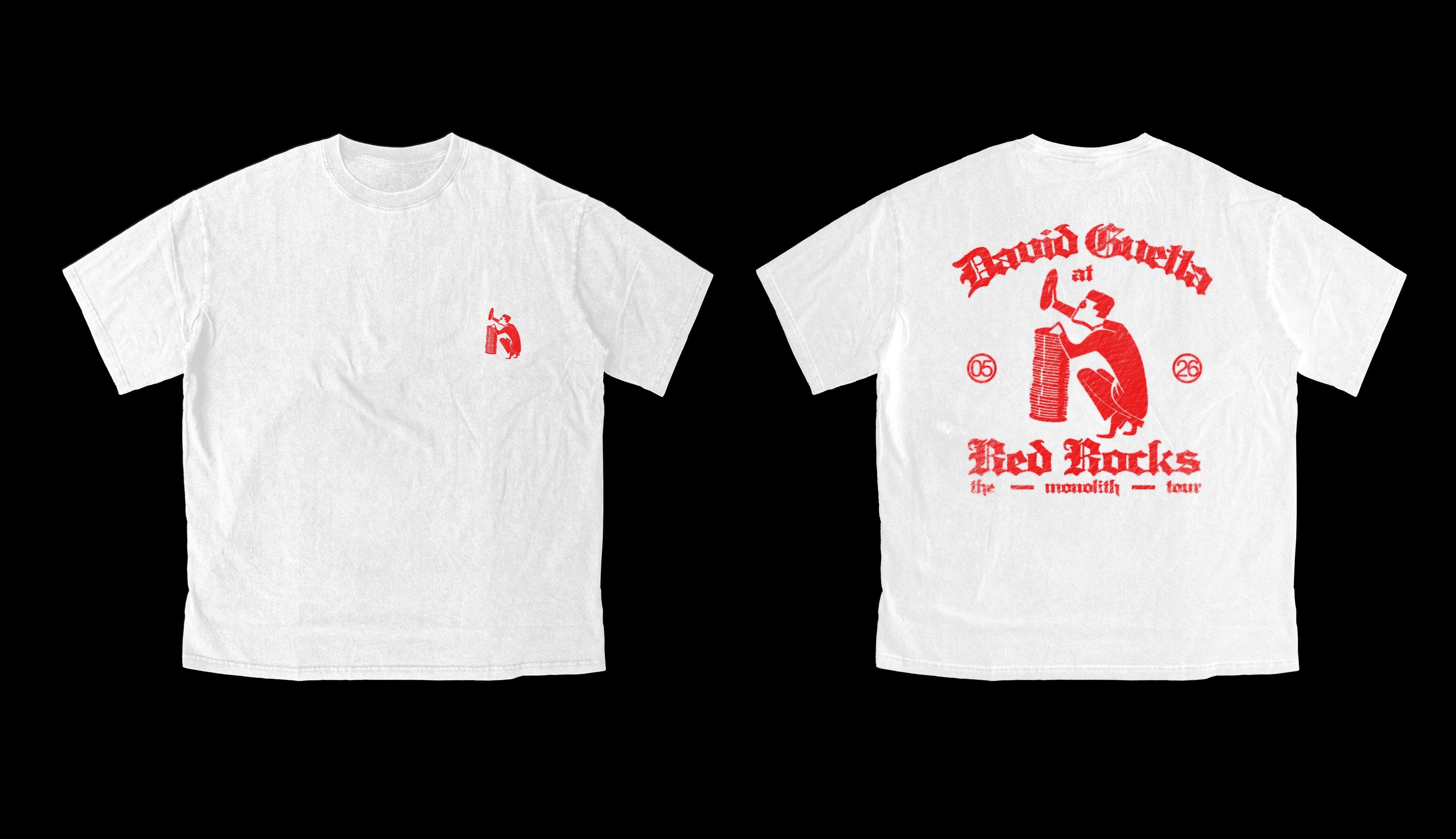 STACKED TEE (WHITE/RED)
