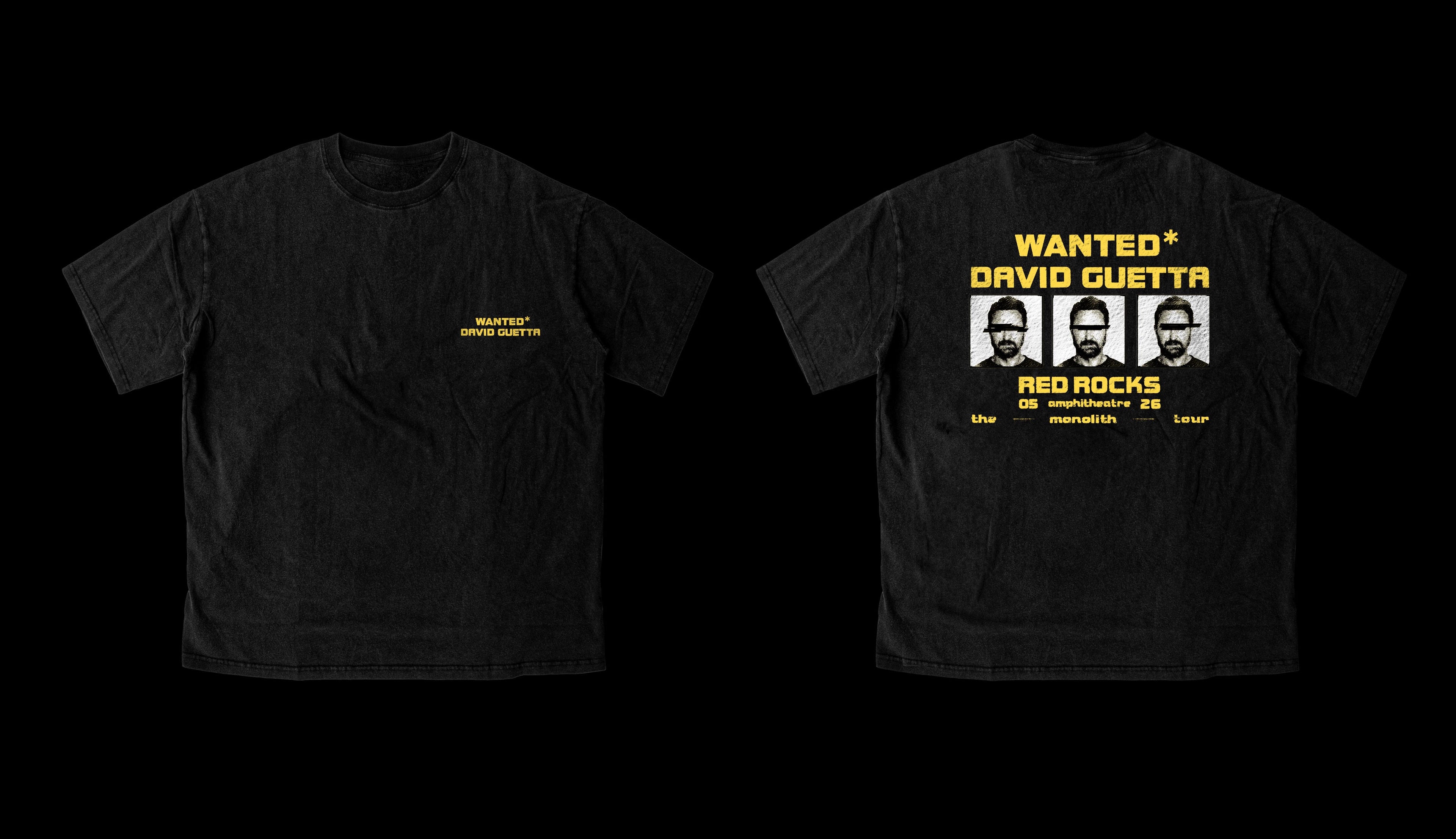 WANTED TEE (BLACK/YELLOW)